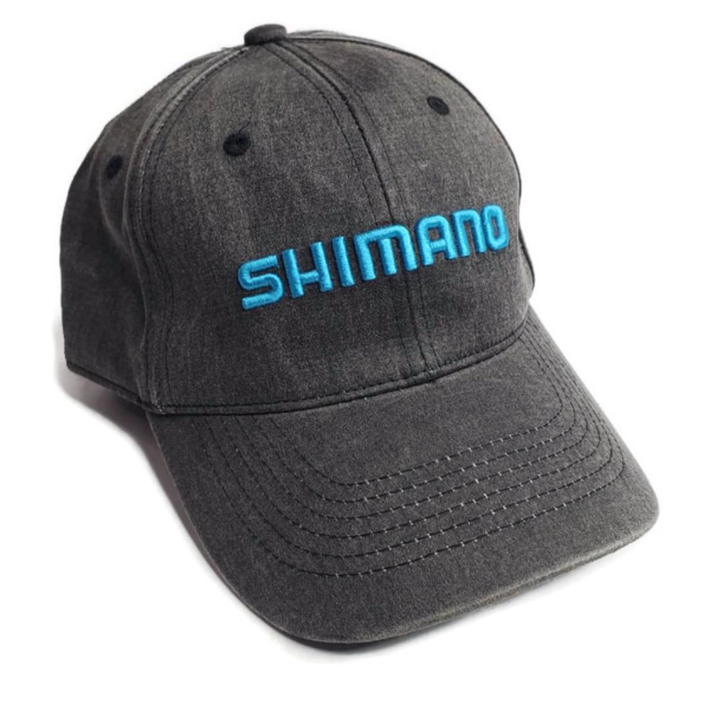 Shimano Vintage Style Snapback Fishing Baseball Hat Cap OSFM Gray